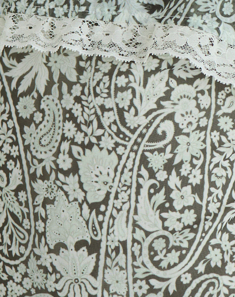 Quilla Maxi Dress in Bloom Paisley Pale Blue - Image 6
