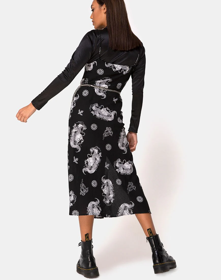 Quinty Maxikleid in Dragon Black - Image 4