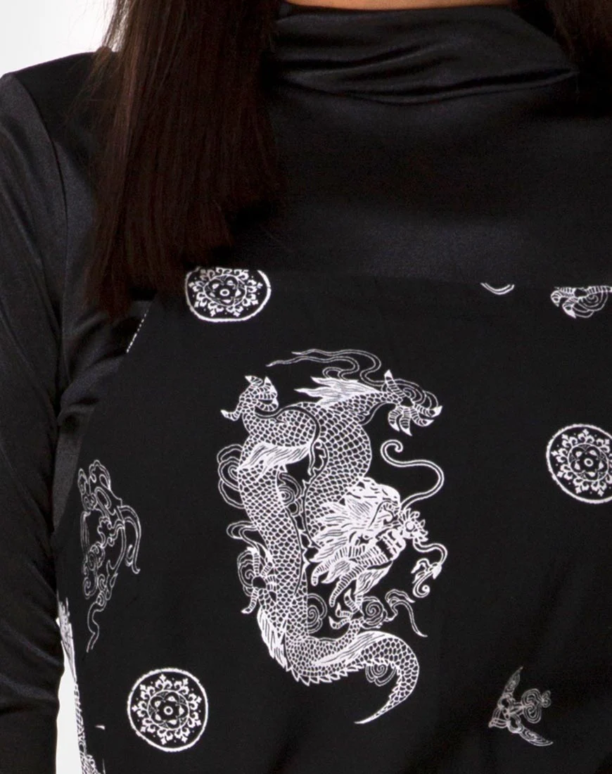 Quinty Maxikleid in Dragon Black - Image 5