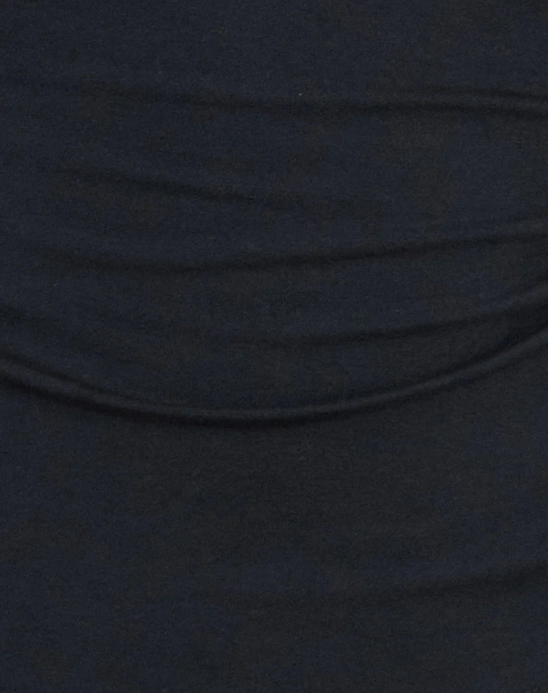Raceline Neckholder-Top aus Rayon Jersey Schwarz - Image 6