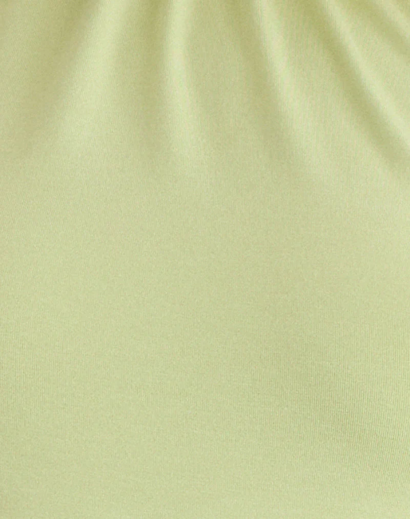 Raceline Halterneck Top in Rayon Jersey Pistachio - Image 6
