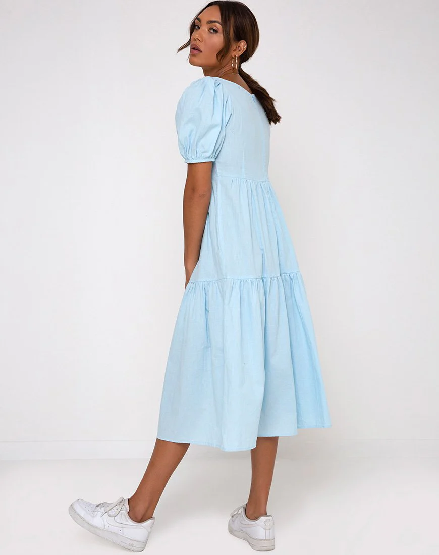 Rachel Midikleid in Himmelblau - Image 2