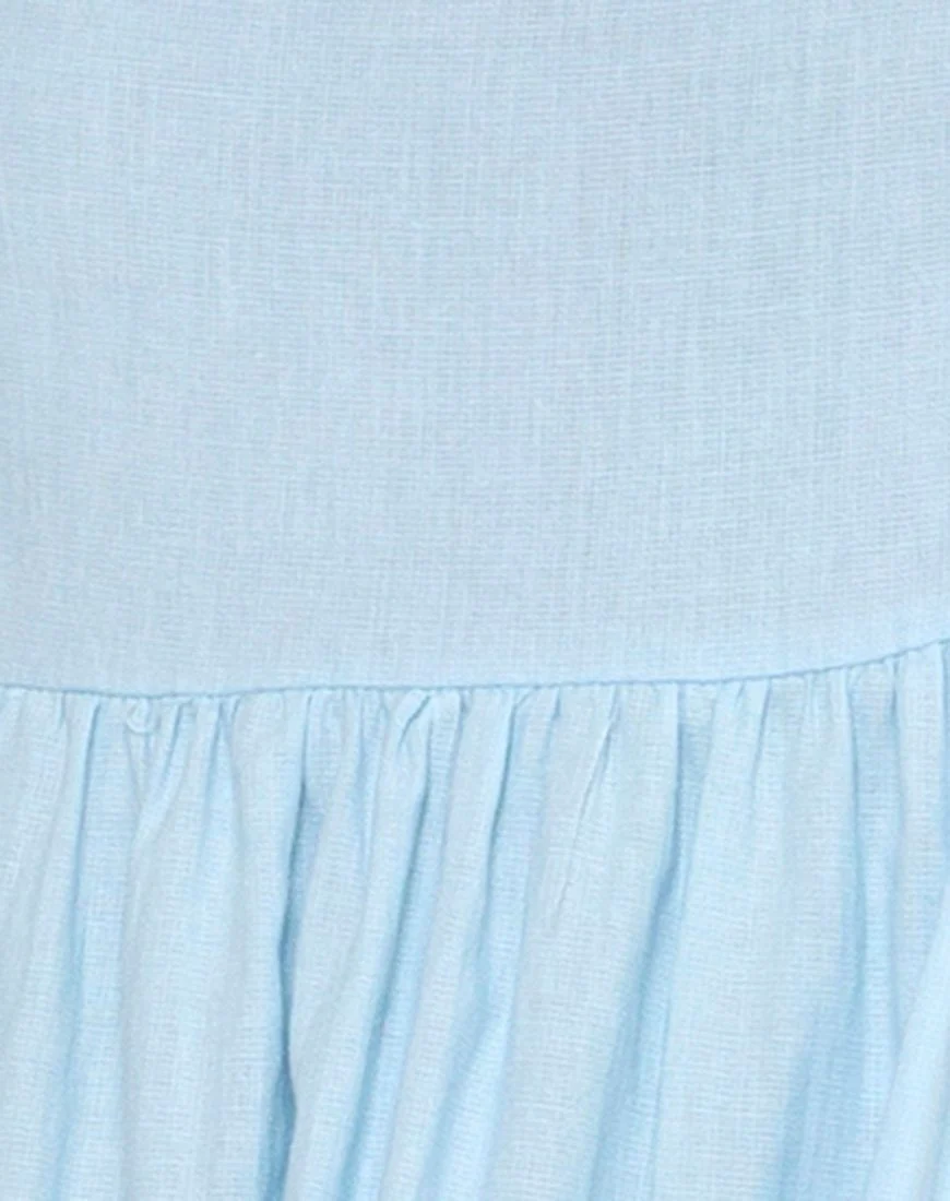 Rachel Midikleid in Himmelblau - Image 5