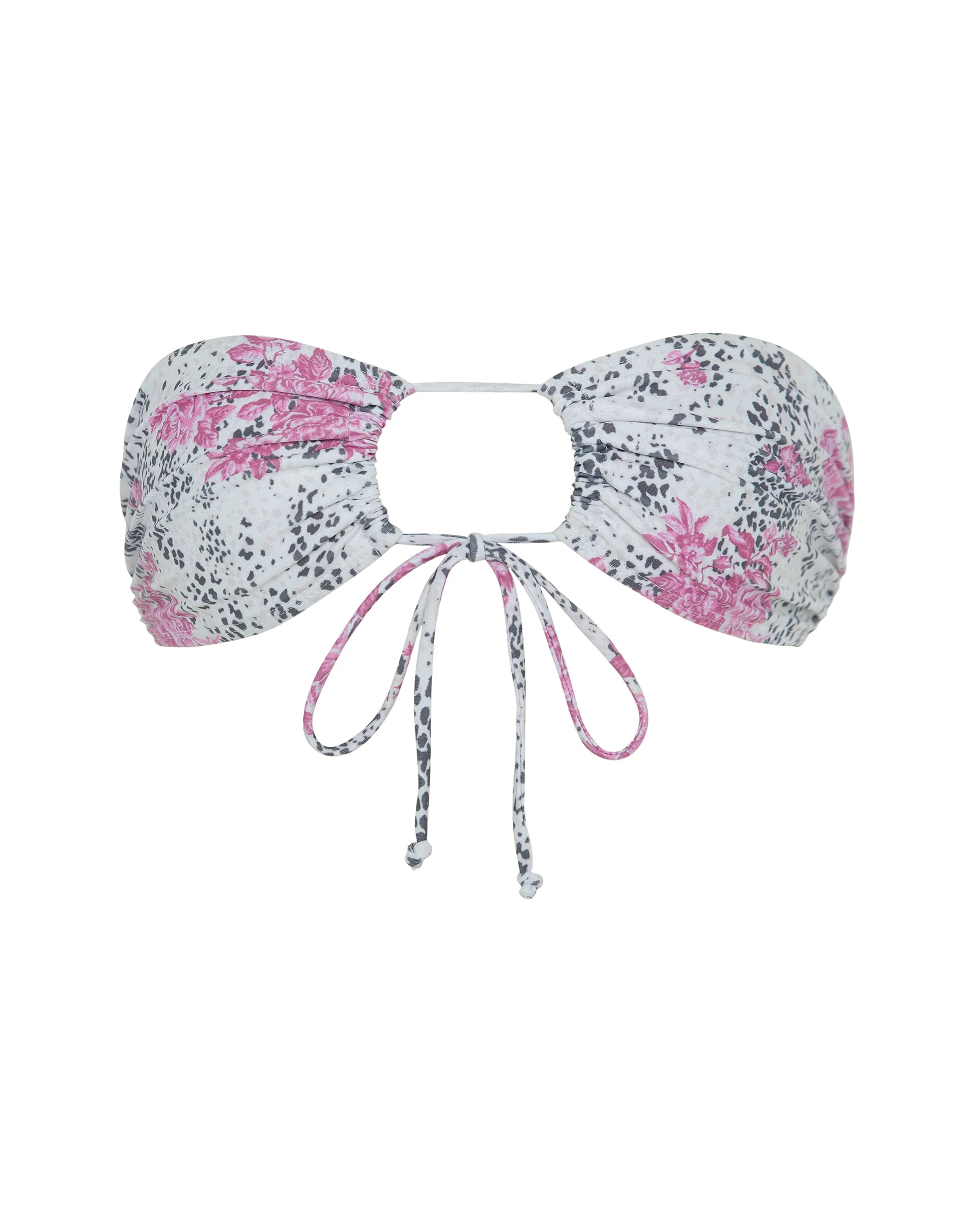 Racola Bikinioberteil mit weißem Dschungelblumenprint - Image 6