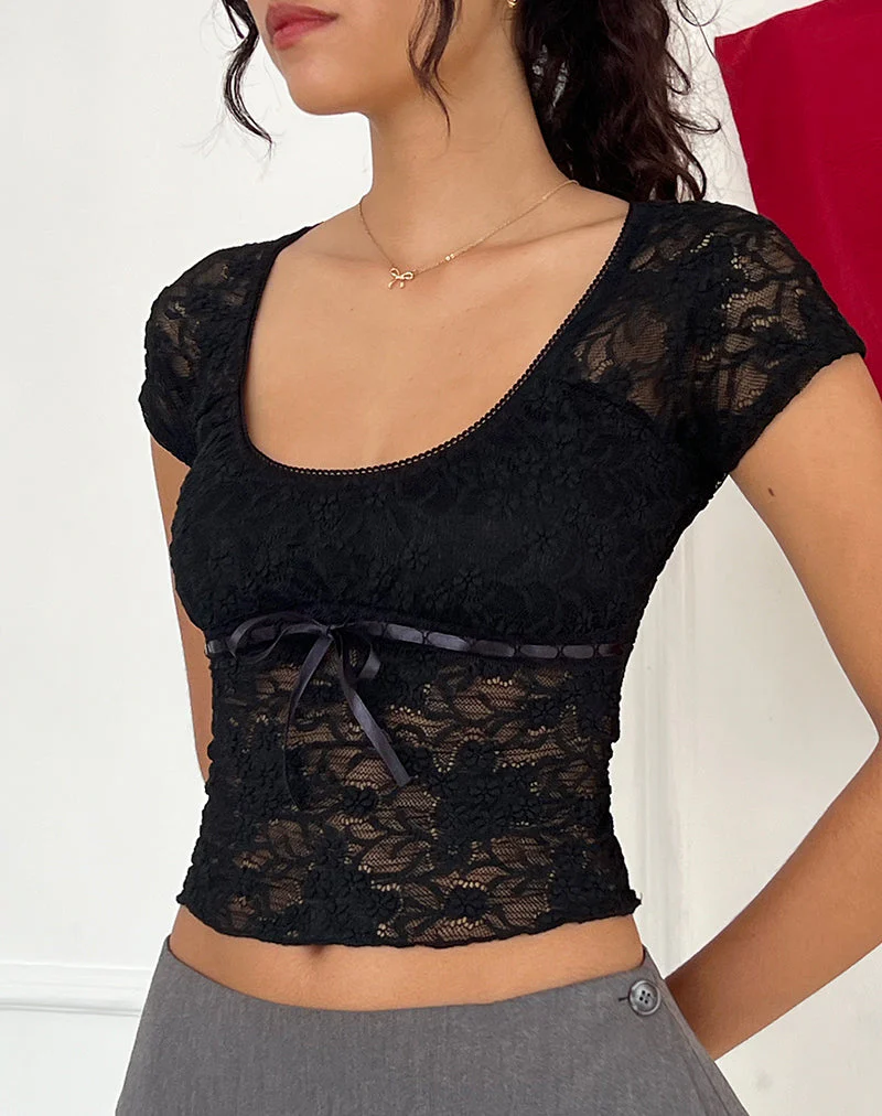 Rada Top aus Spitze Schwarz - Image 2