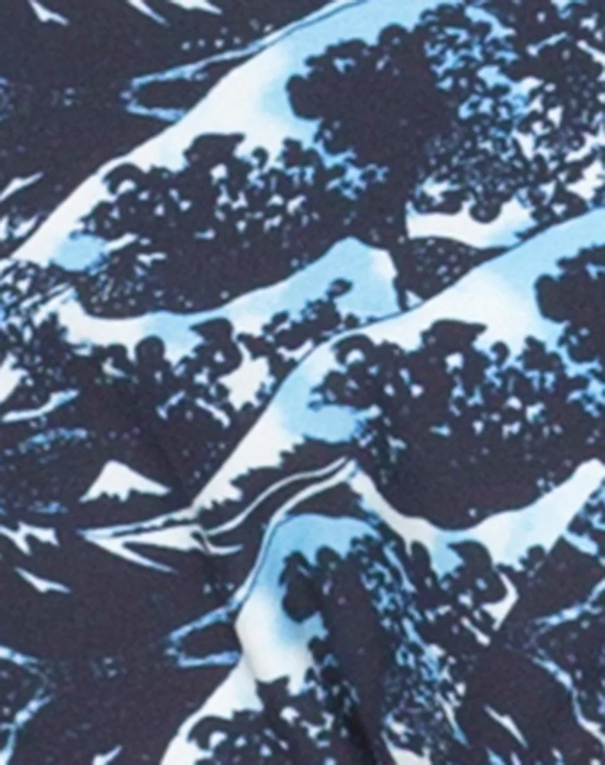 Rae Bikiniunterteil in Navy Wellengrund - Image 4