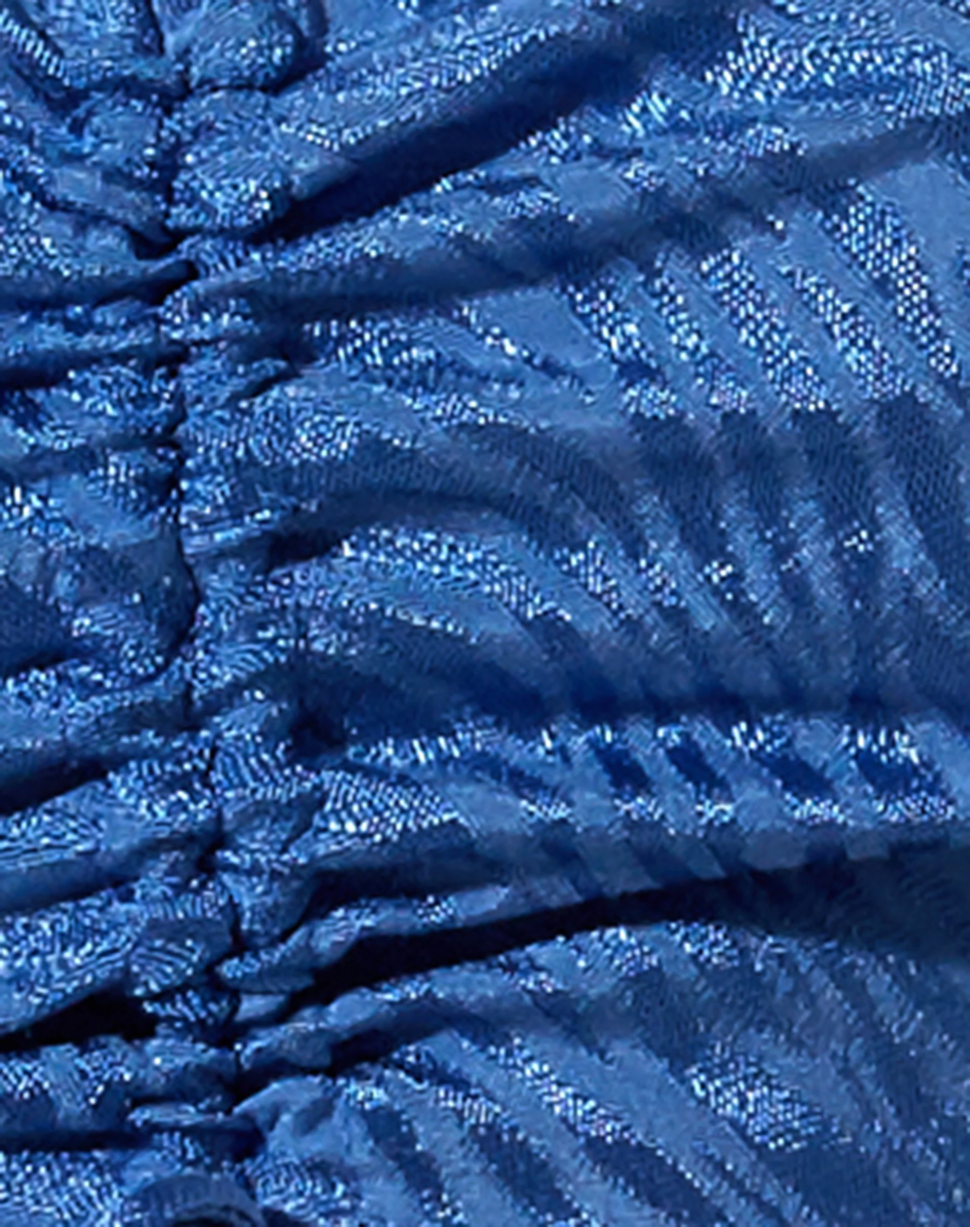 Raeless Crop Top aus Satin Zebra Blau Bonnet - Image 5