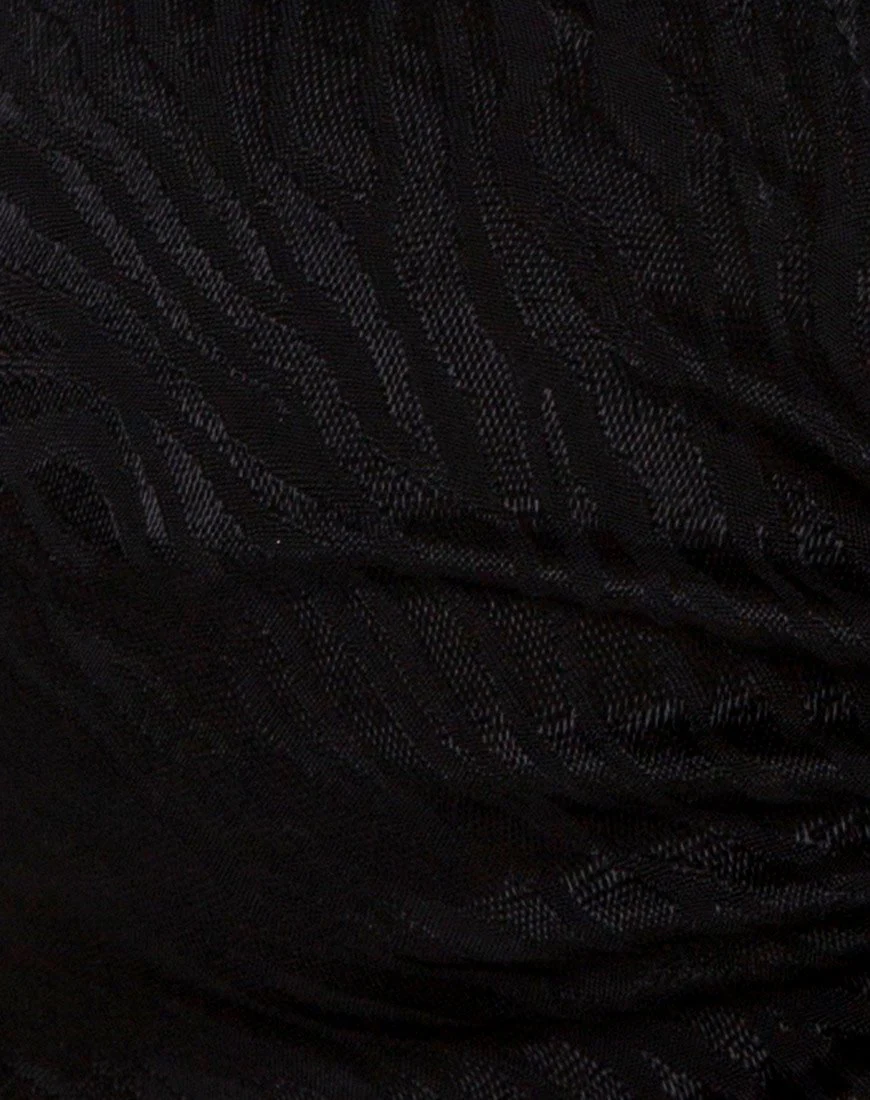 Raemzi Crop Top aus Satin Zebra Schwarz - Image 5