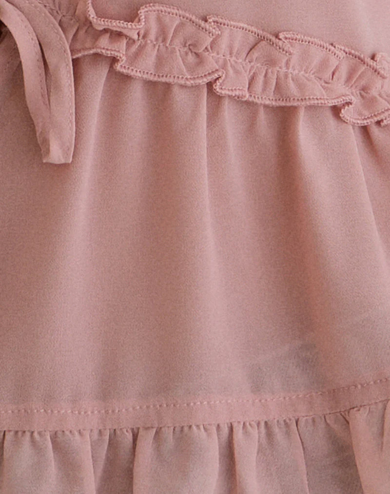 Raeya Tie Front Cami Top aus Chiffon Rosa - Image 6