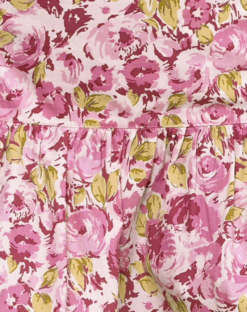 Raffita Minirock in Blossom Floral Pink - Image 6