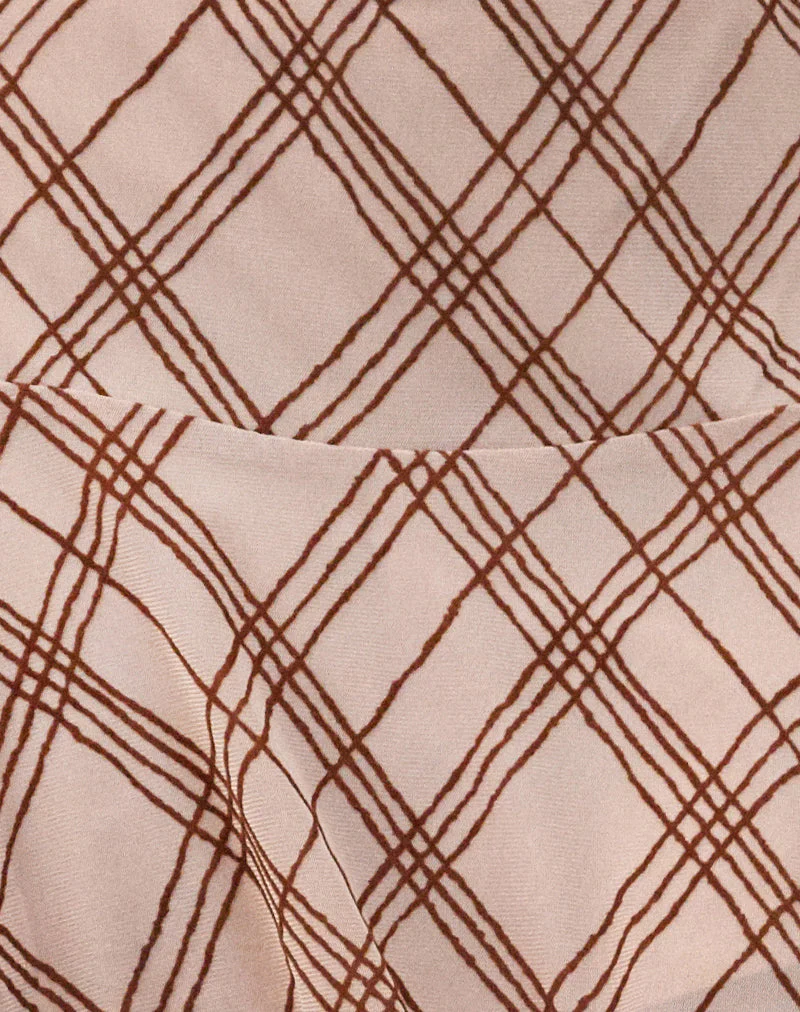 Ragna Minirock in Sketchy Stripe Nude - Image 6