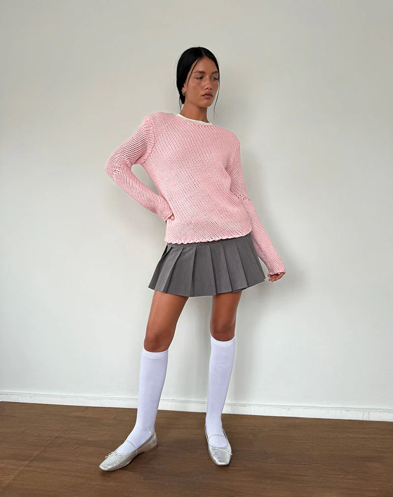 Ranvir Strickpullover in Babyrosa - Image 3