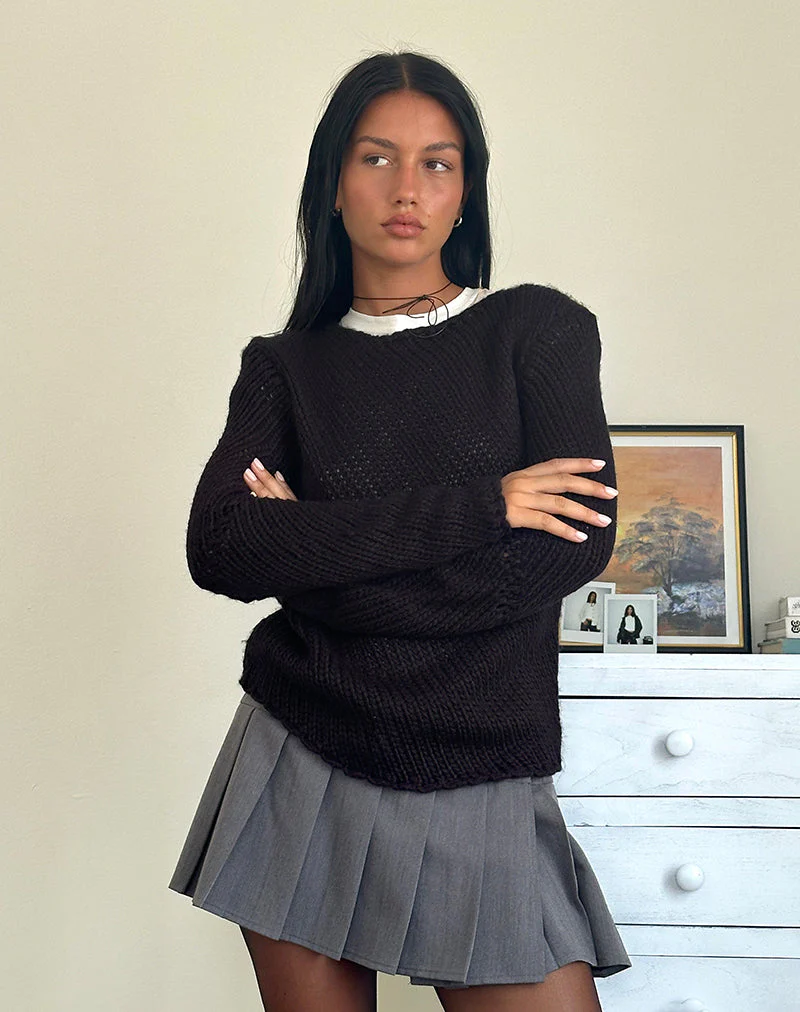 Ranvir Strickpullover in Schwarz - Image 3