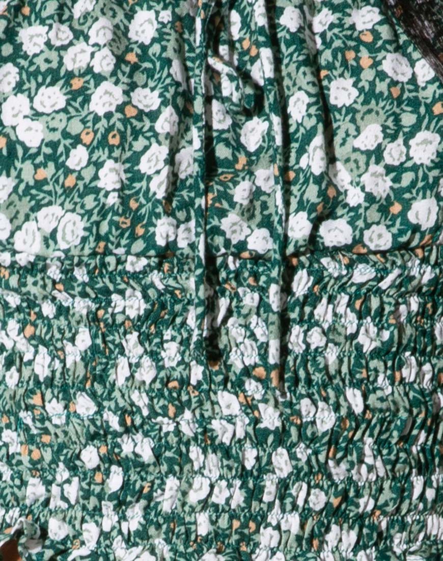 Raquel Oberteil in Floral Field Green - Image 6