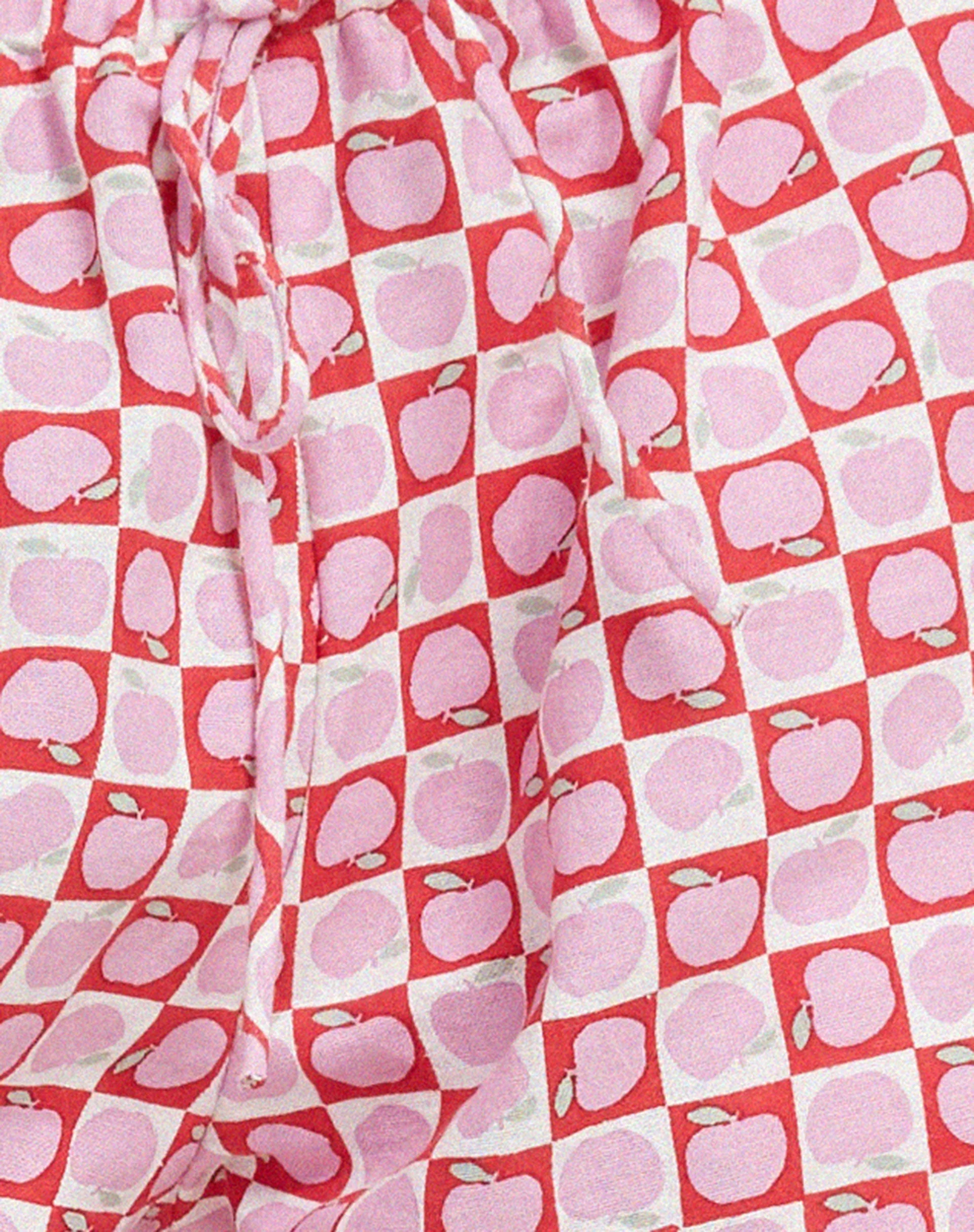 Raya Hose mit weitem Bein aus Apfelkaro Blush Red - Image 4