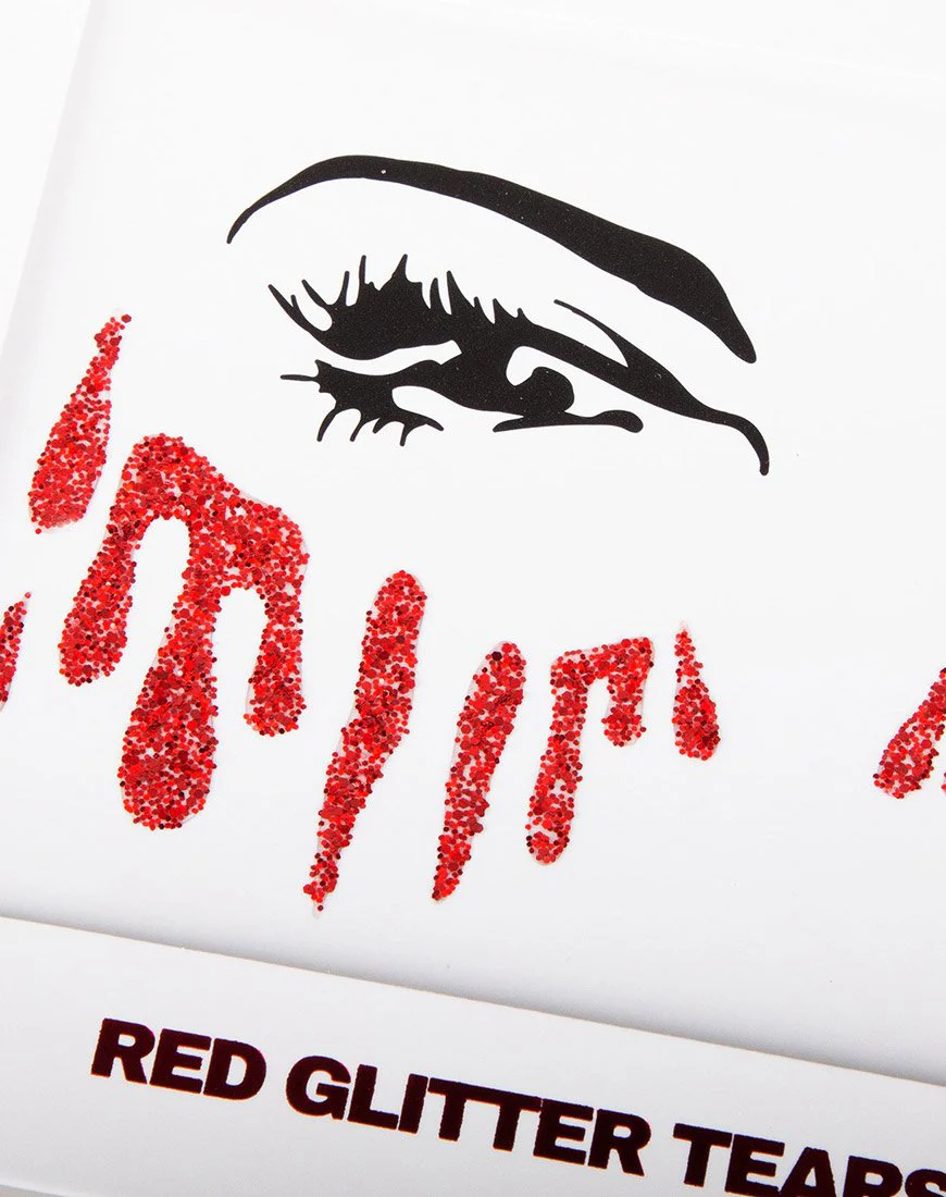 Red Blood Glitter Tear Aufkleber von Gypsy Shrine - Image 2