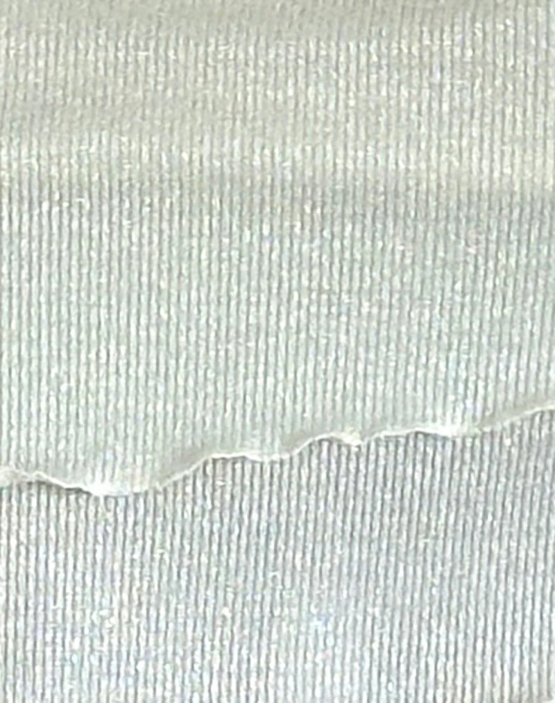 Renata Minikleid in Elfenbein schimmernder Rippe - Image 6