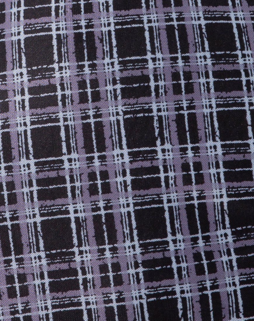 Reney Slip Dress in Inkblot Check Schwarz und Weiß - Image 5