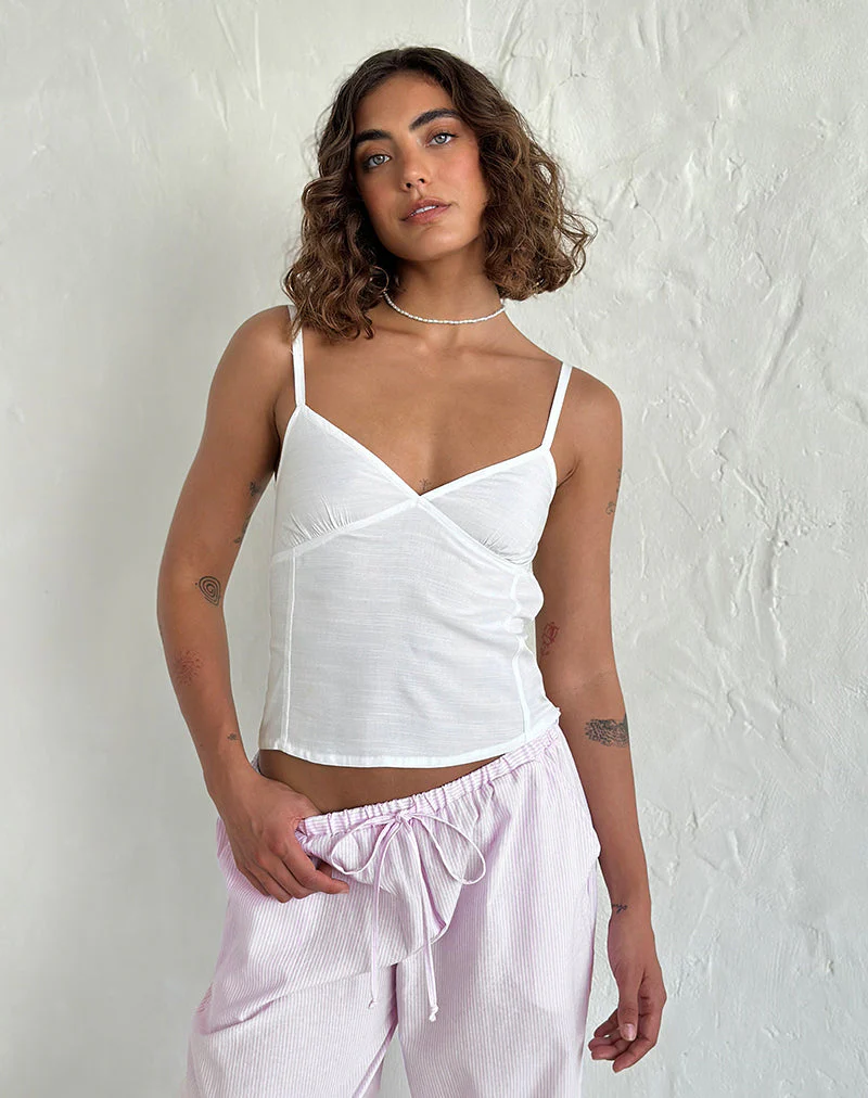 Rey Cami Top in Elfenbein - Image 2