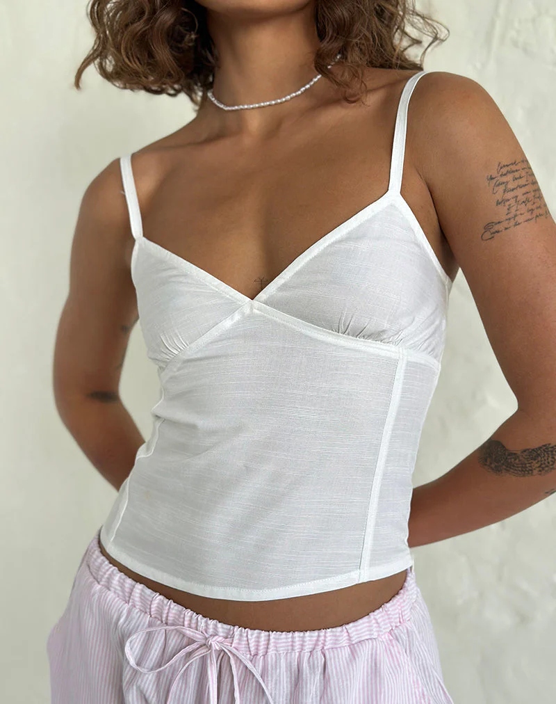Rey Cami Top in Elfenbein - Image 4