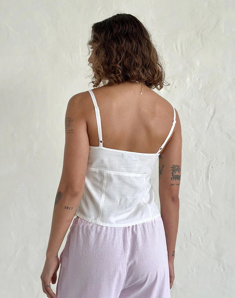 Rey Cami Top in Elfenbein - Image 5