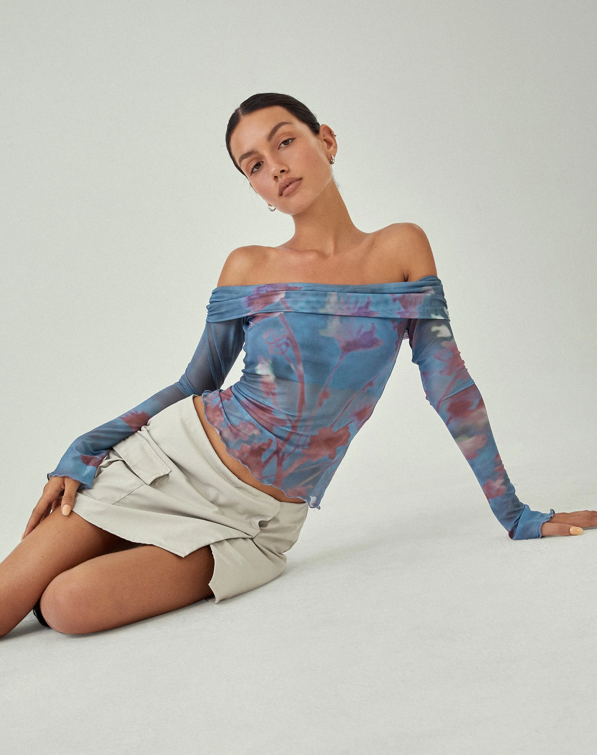 MOTEL X JACQUIE Rhory Mini Cargo-Rock in Hafer - Image 6