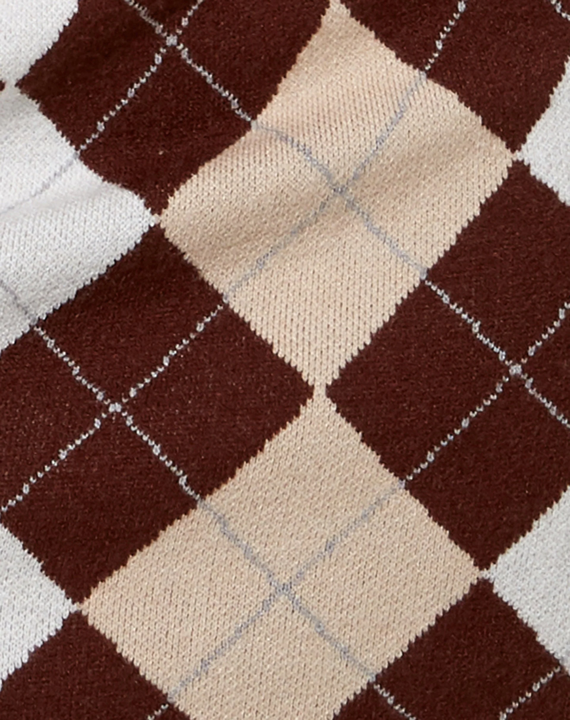 Riani Minirock aus gestricktem Argyle Tan - Image 5