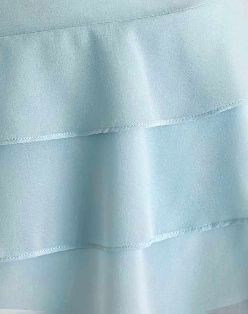 Riasi Minikleid aus babyblauem Chiffon - Image 5