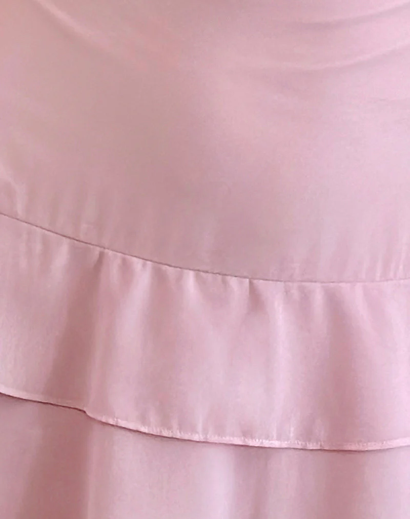 Riasi Rüschen-Minikleid aus Chiffon in Babyrosa - Image 5