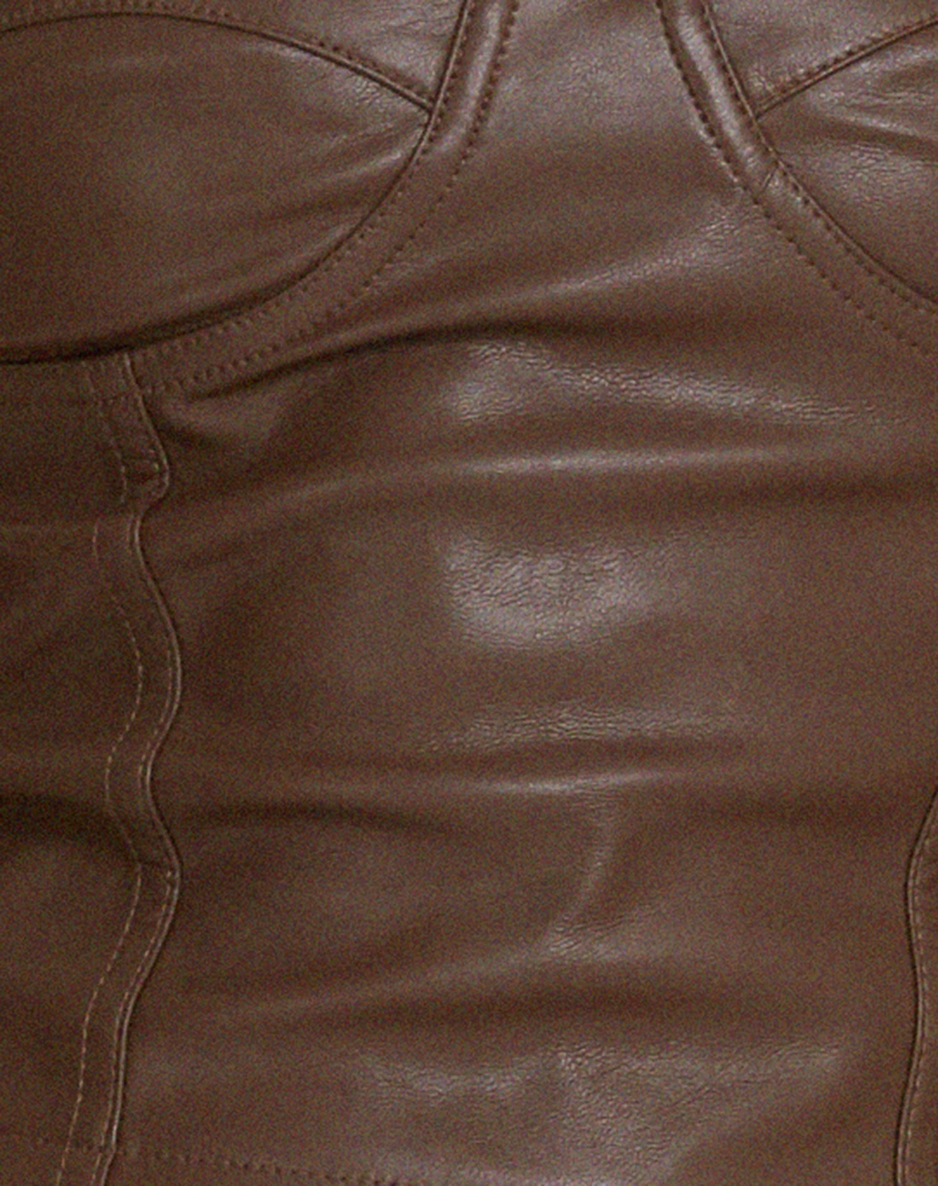 Riaza Bandeau-Korsett-Top in PU Braun - Image 7