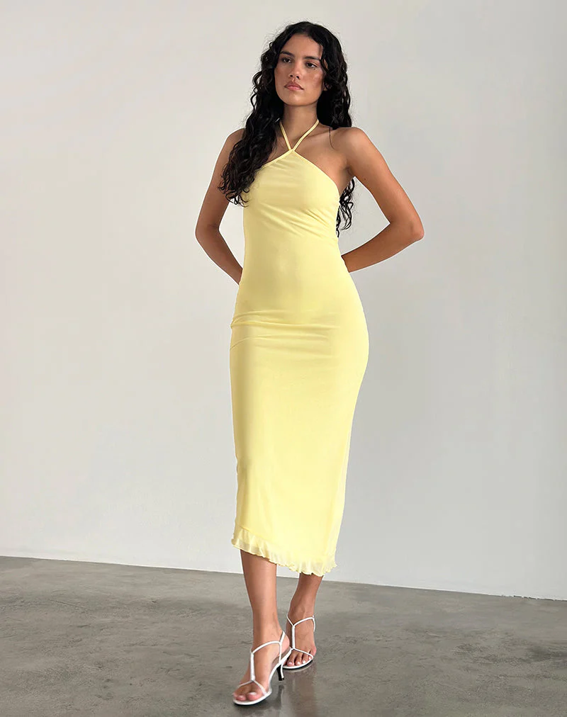 Ribka Midikleid aus Mesh Lemon