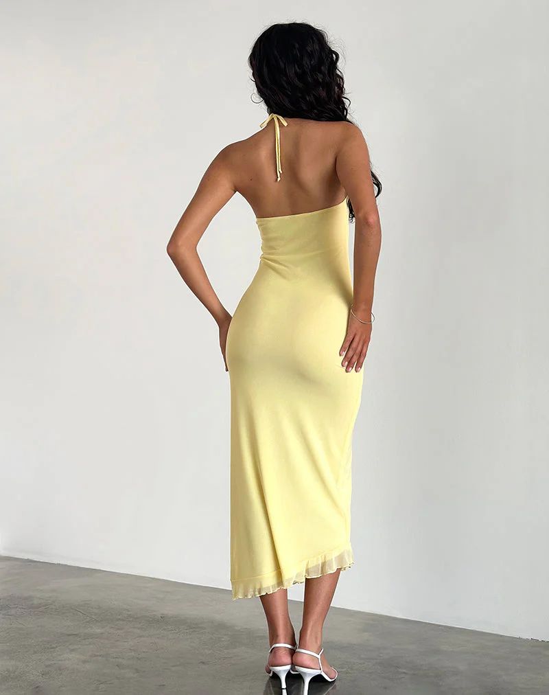 Ribka Midikleid aus Mesh Lemon - Image 3
