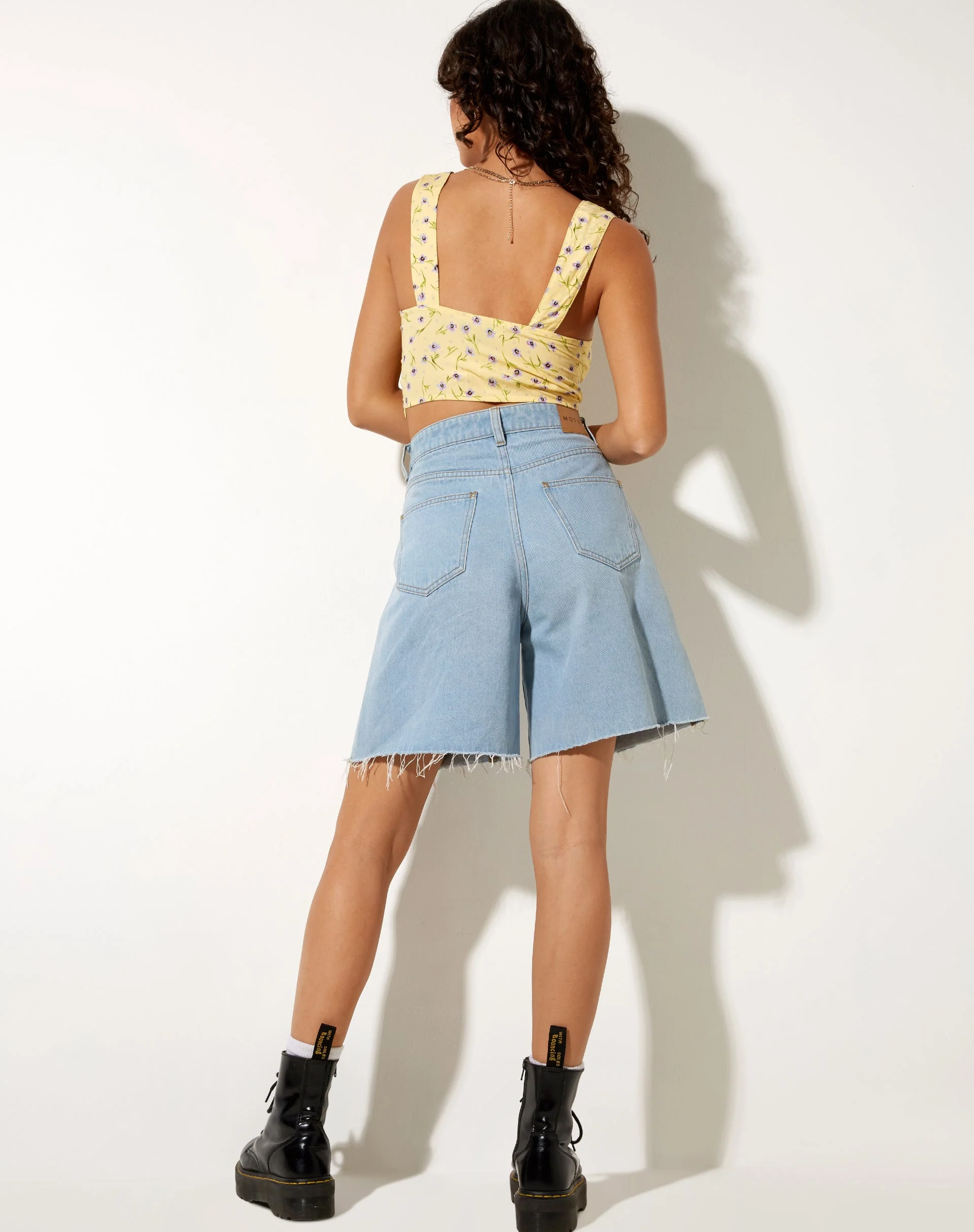 Ridis Vest Crop Top in Wild Flower Lemon Drop - Image 5