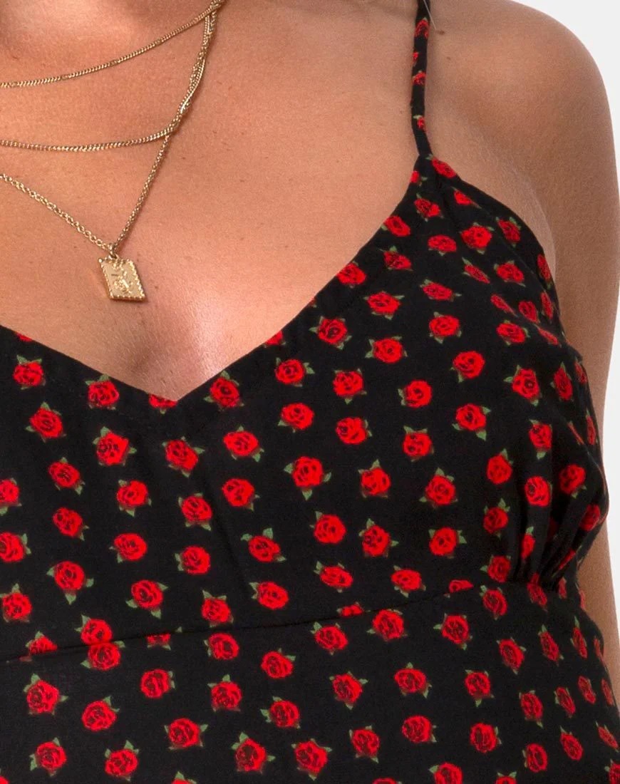 Rilia Kleid in gepunktetem Rosenrot - Image 5