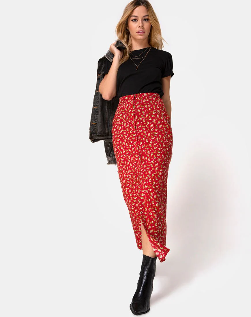 Rima Rock in Falling For You Floral Rot - Image 3
