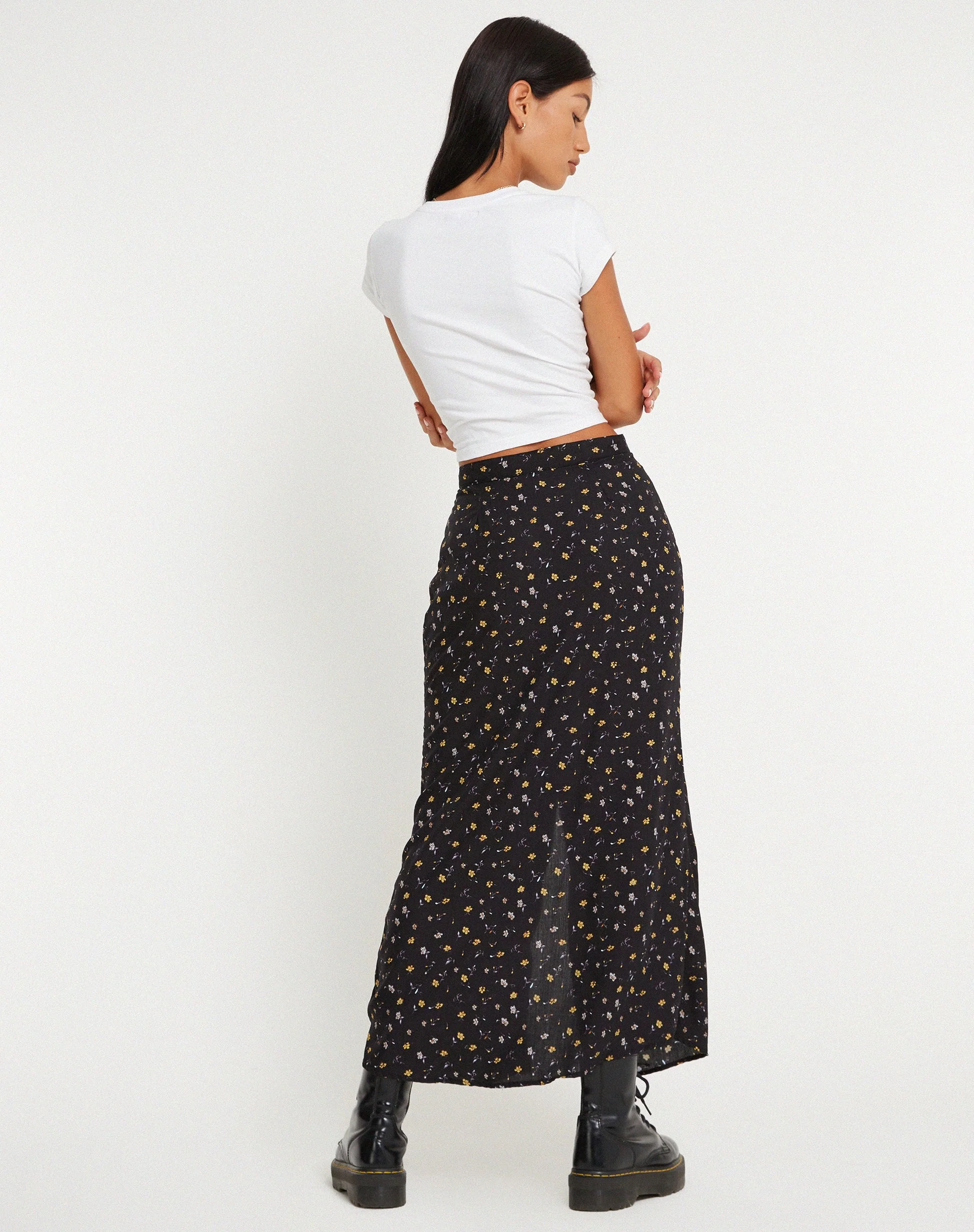 Rima Maxirock in Pretty Petal Schwarz - Image 4
