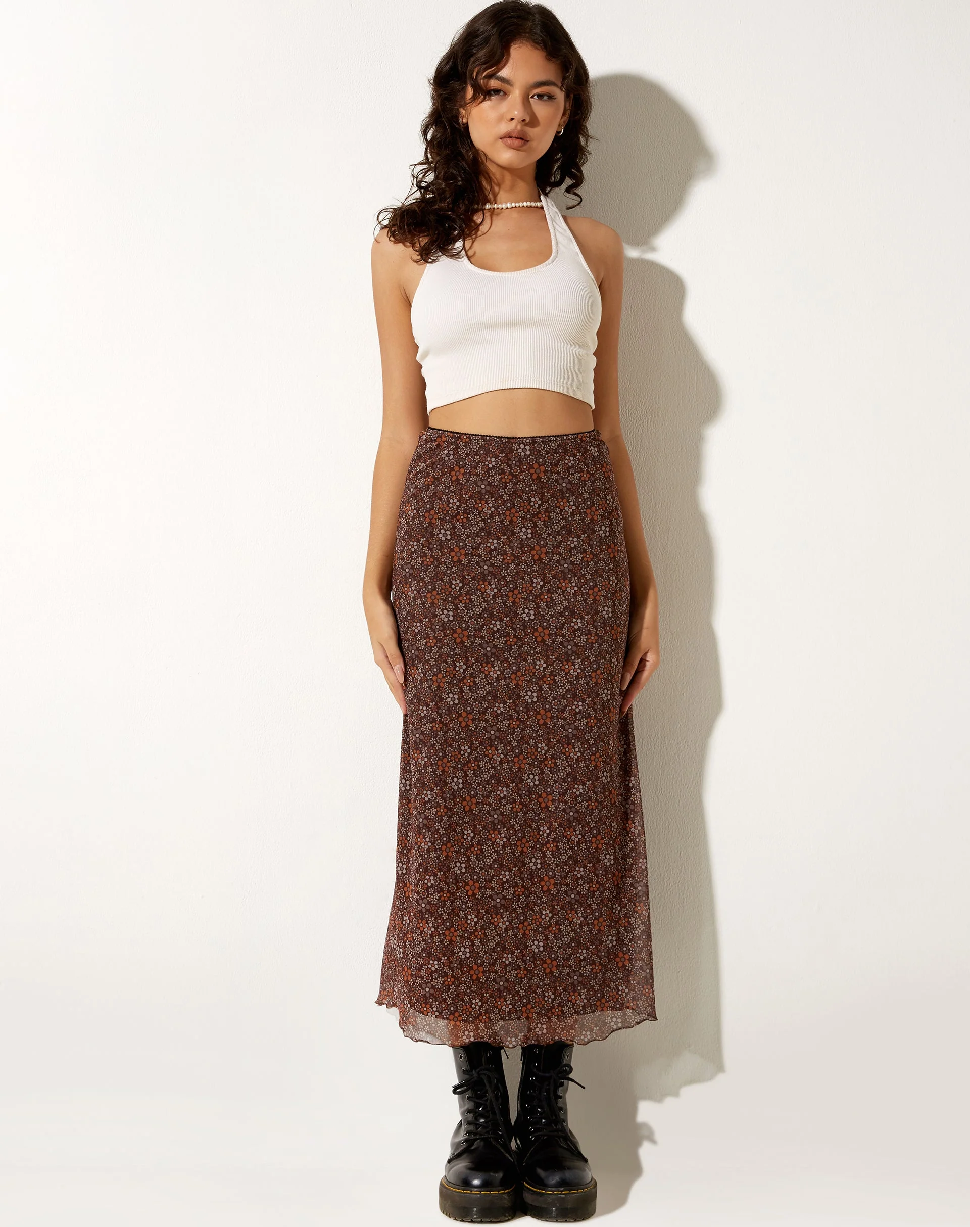 Rindu Midirock in Blumengarten Braun - Image 4