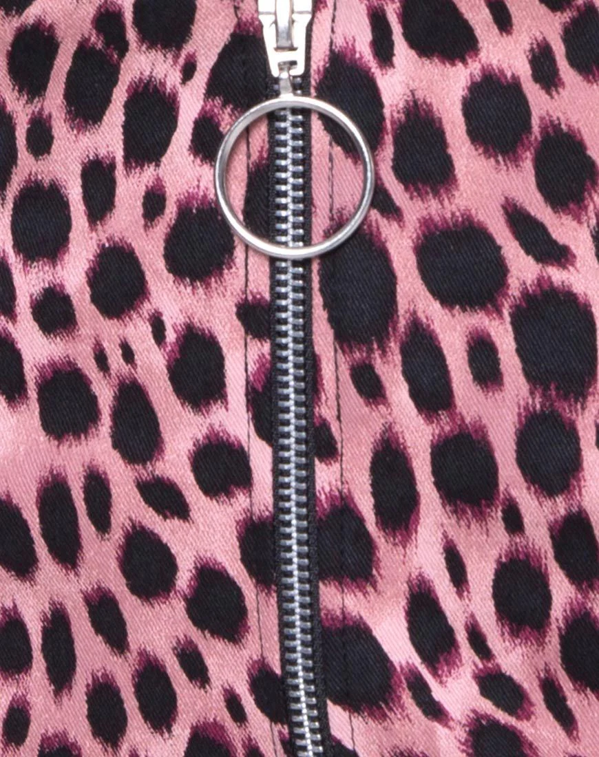Ring Minirock in Rosa Gepard - Image 7