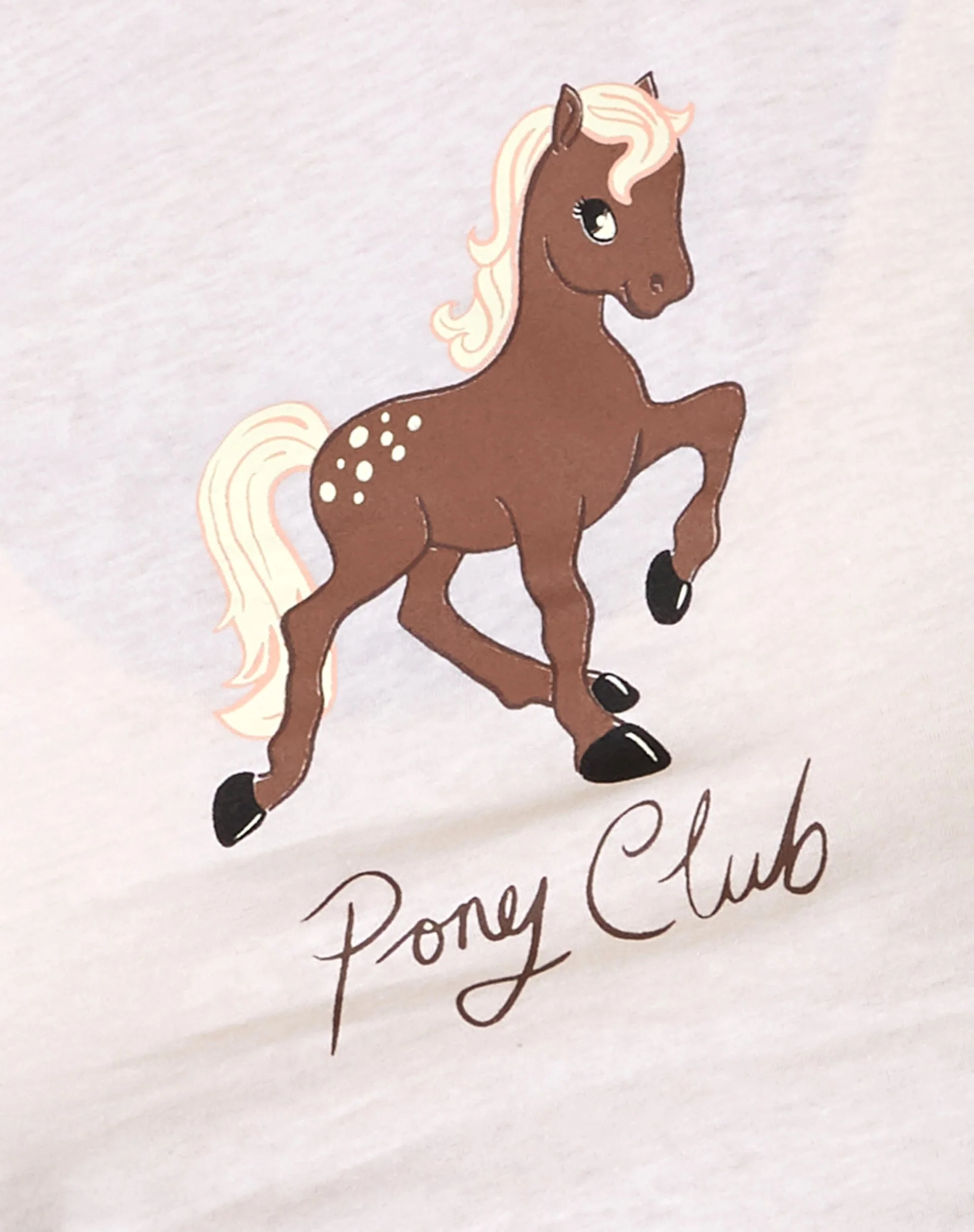Ringer Tee in Winter White Bind Cocoa Pony Club - Image 7