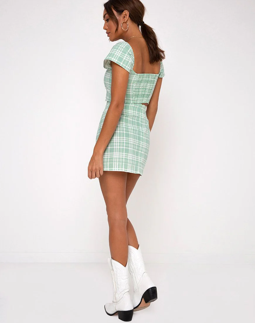 Rinka Minirock aus Tischtuch Neo Mint - Image 5