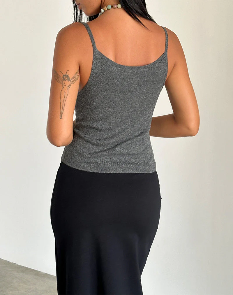 Riona Vest Top in Dunkelgrau - Image 4