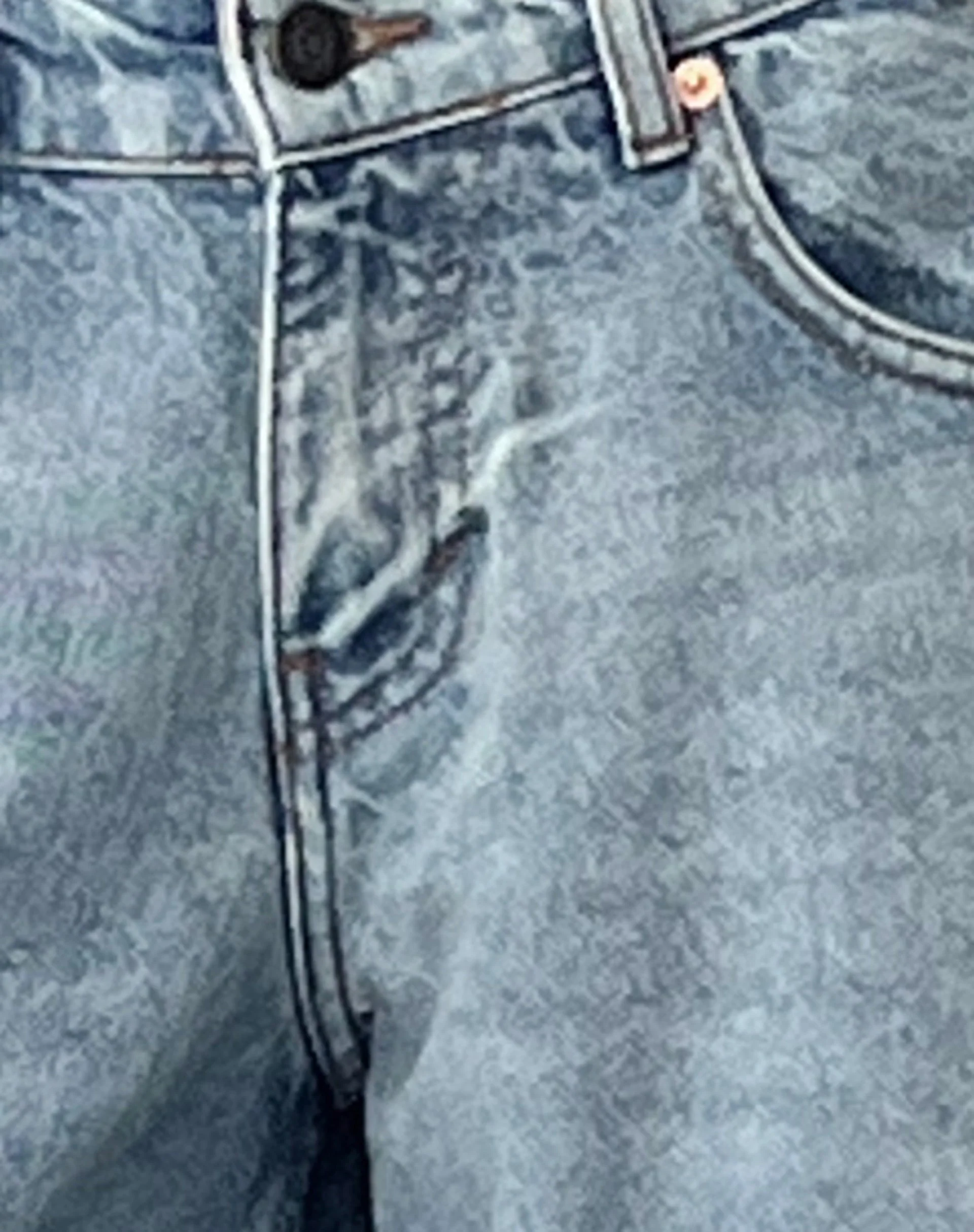 Ripped Roomy Extra Wide Low Rise Jean in Vintage Blue Wash - Image 7
