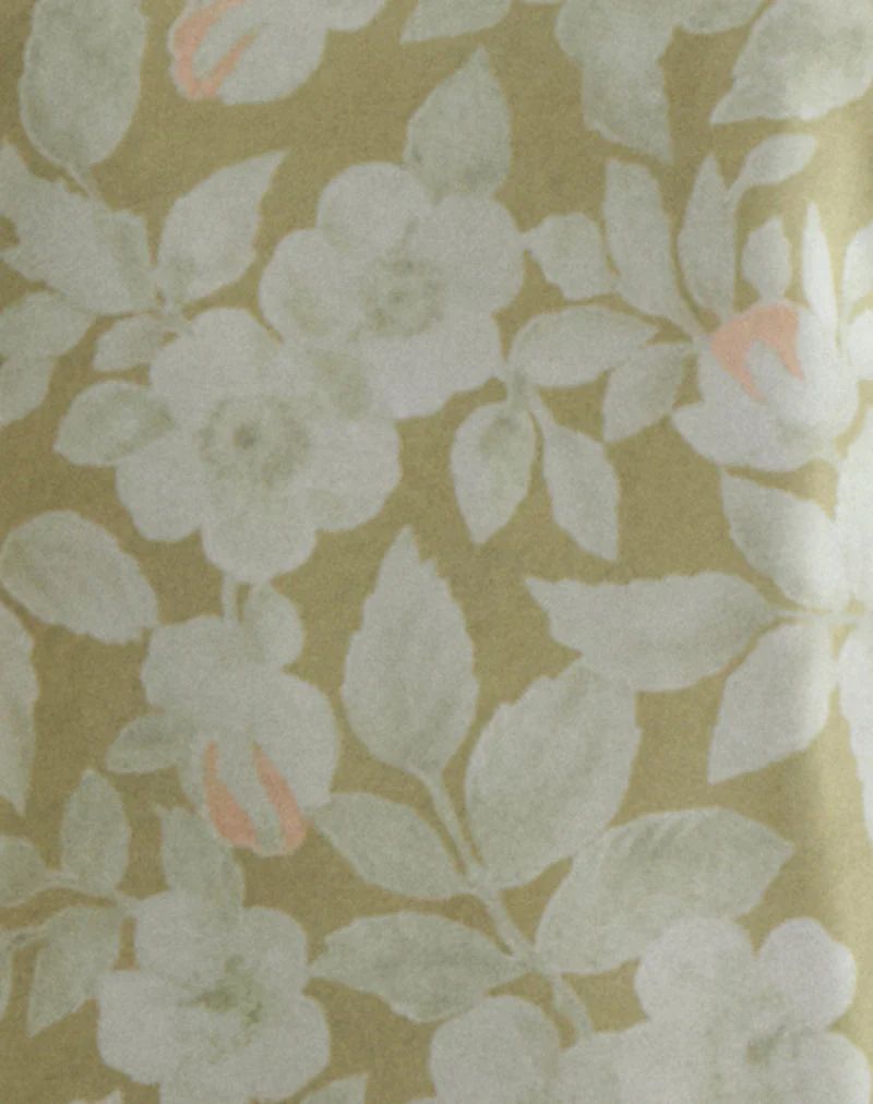 Risala Scoop Midi Dress in Pale Flower Green - Image 5