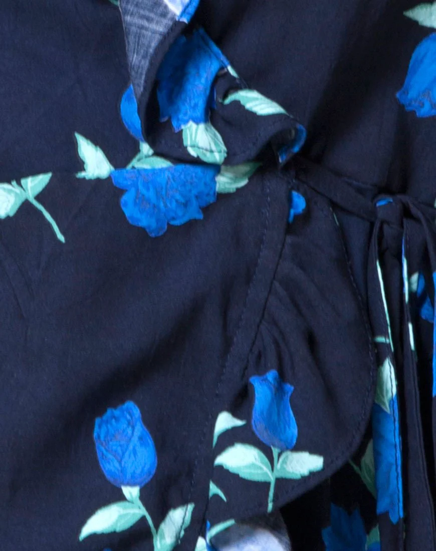 Riser Kleid in Midnight Blue Rose - Image 5