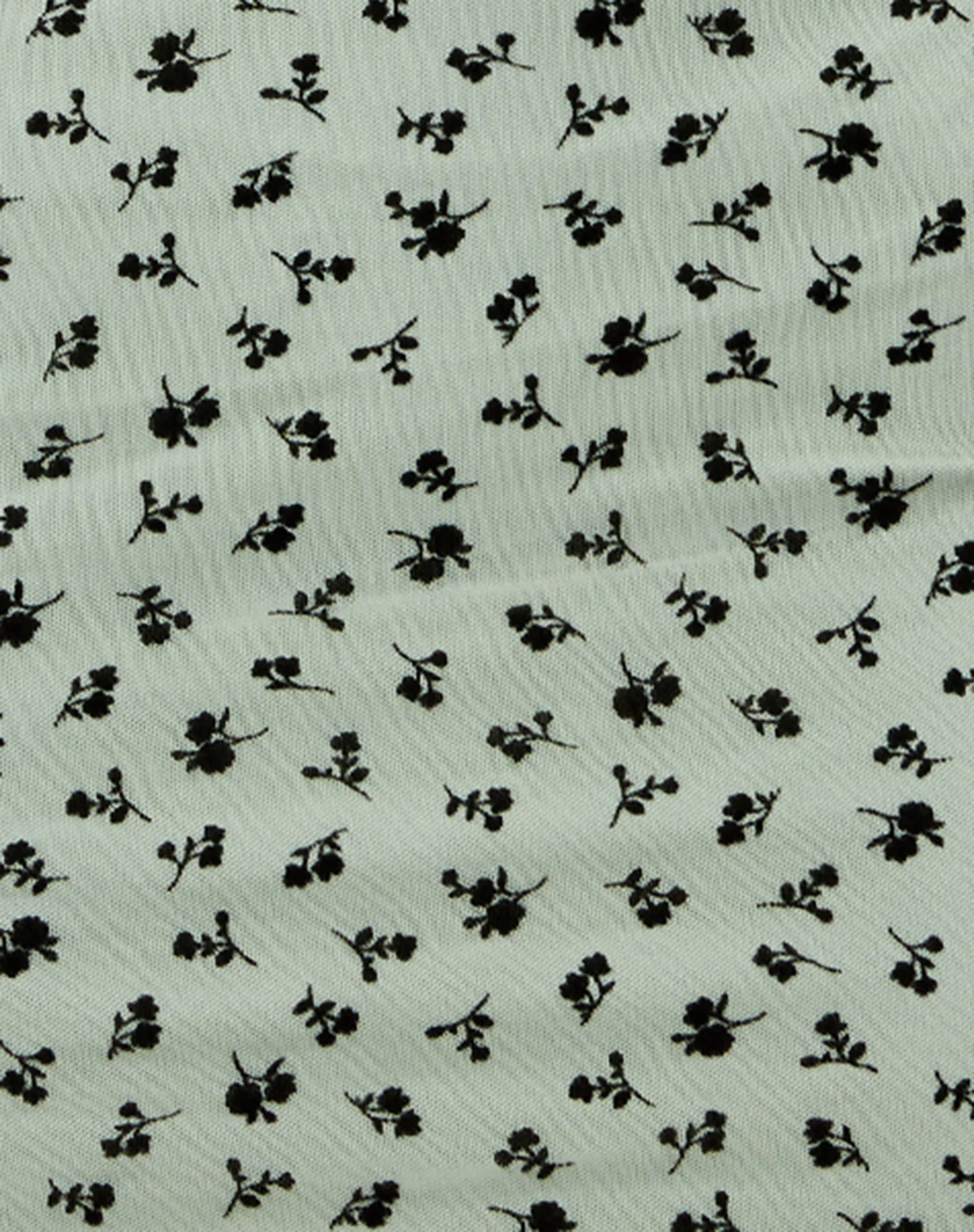 Rishita Minikleid in Salbei Blumenknospen Schwarzer Flock - Image 5