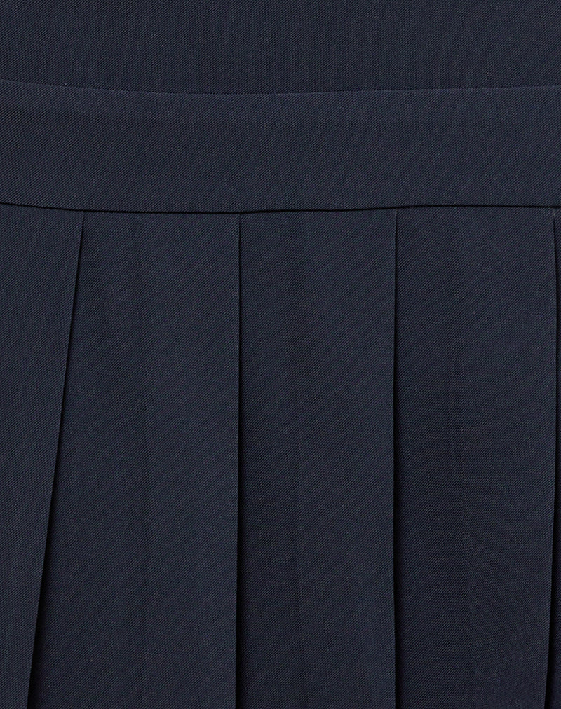 Rita Plissee-Minikleid in Tailoring Navy - Image 6