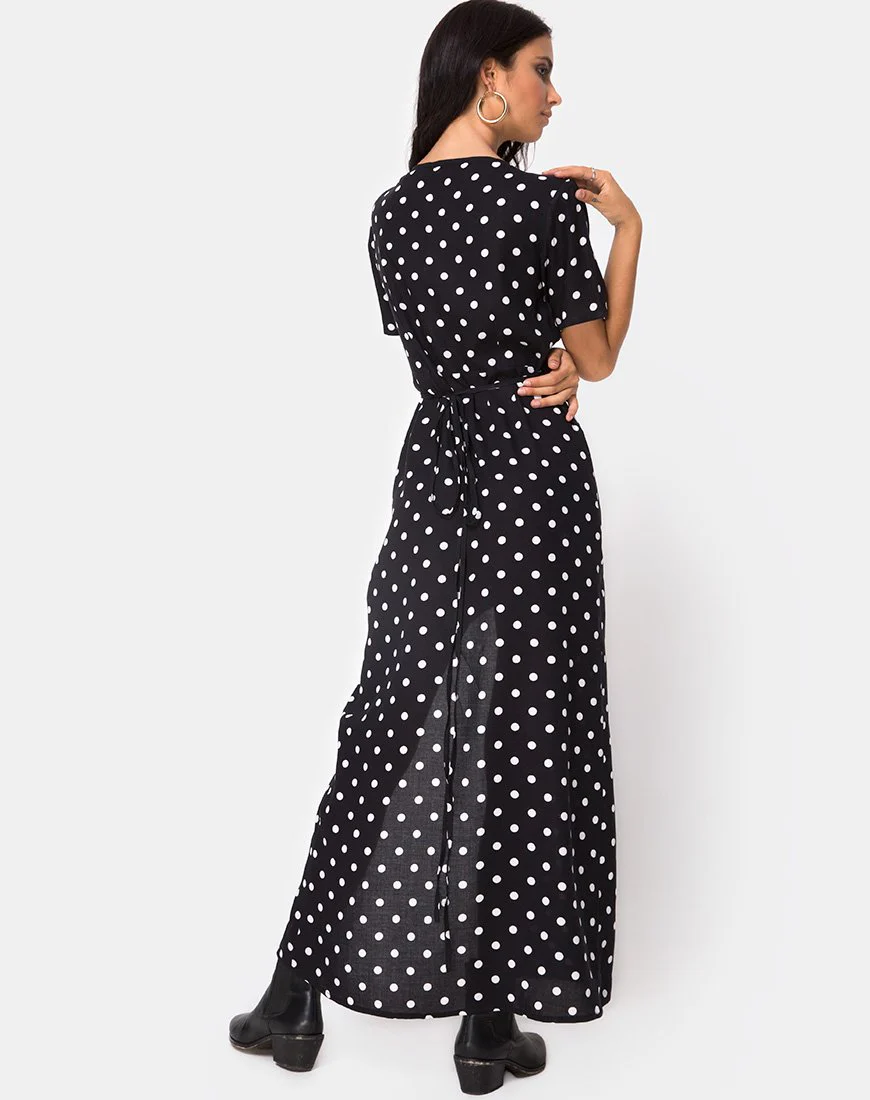 Riva Kleid in Medium Polka S/W - Image 4