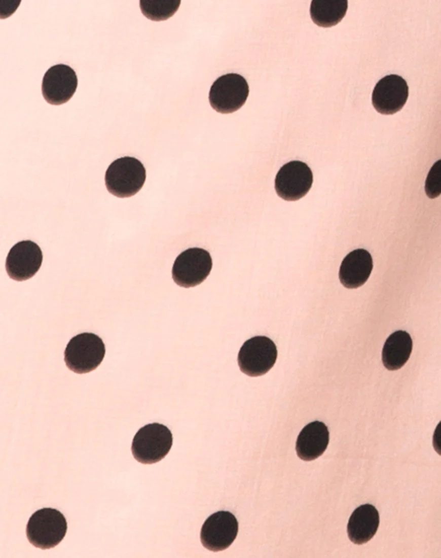 Riva Kleid in New Polka Nude Schwarz - Image 5