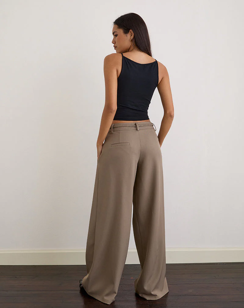 Rivela Tie Waist Hose in Taupe - Image 6