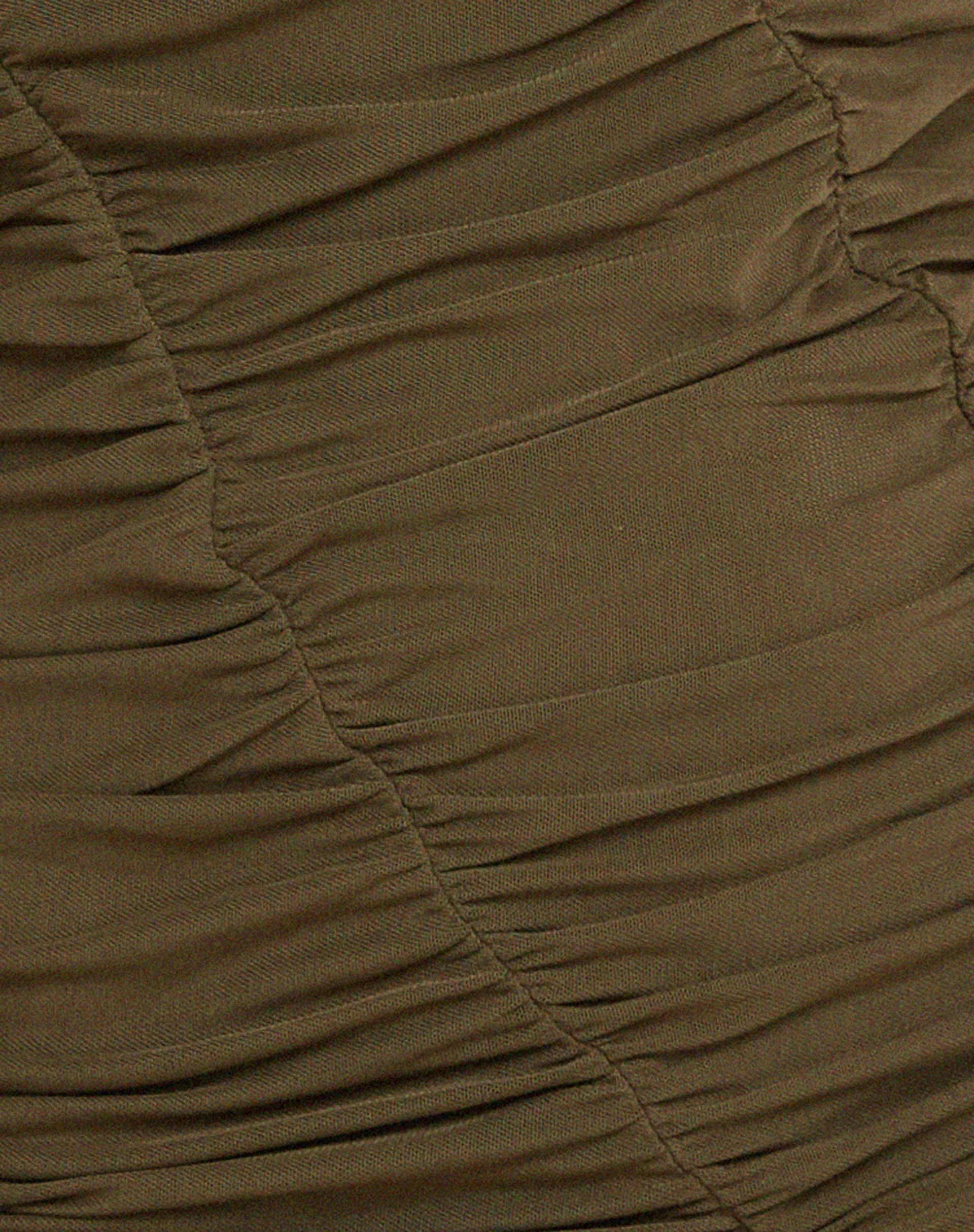 Robina Minikleid aus gerafftem Mesh in Green Leaf - Image 6